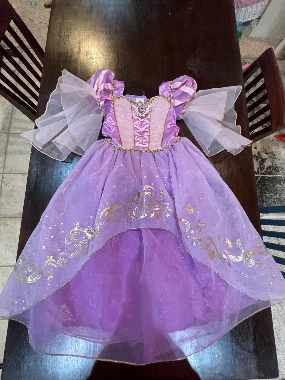 Disney Store Girls' Rapunzel Deluxe Costume Dress Purple Size 5/6